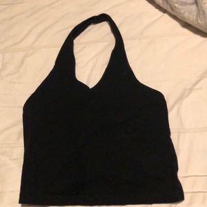 Classic black cropped halter top! (Barely used!)